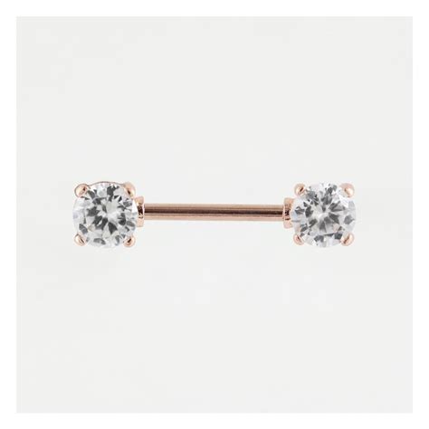 rose gold nipple bars